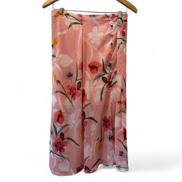 Leith‎ Floral Chiffon Skirt and Ruffle Crop Tank Top - Picture 6 of 11